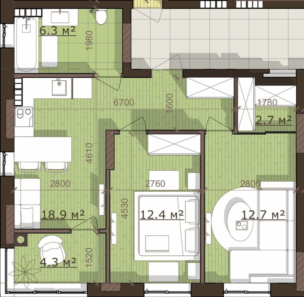 2 кім-а від 900 у.о.